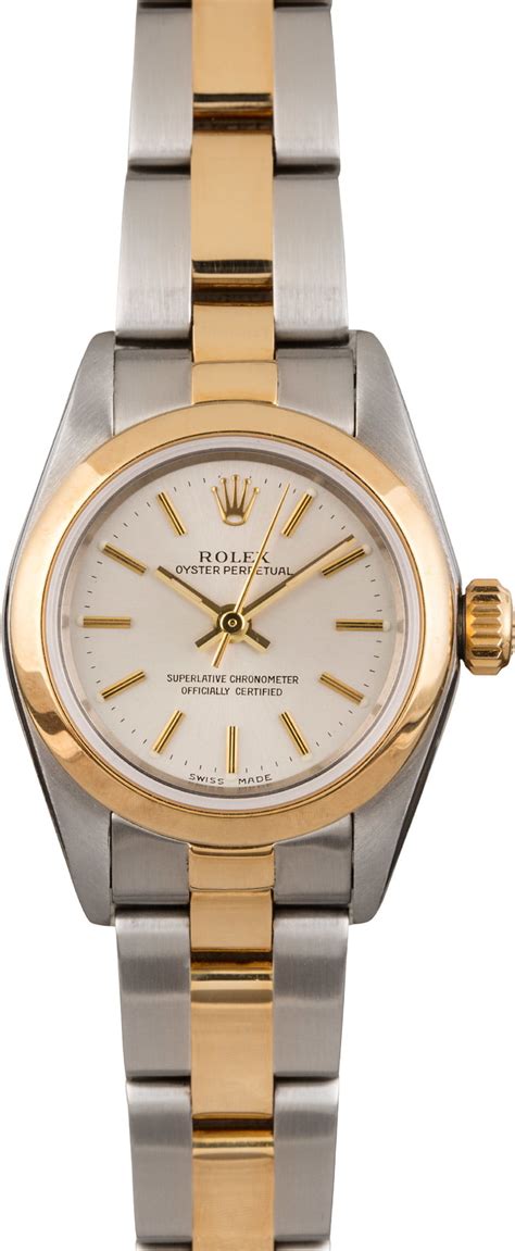 Women's Rolex Oyster Perpetual 76183 Two Tone .